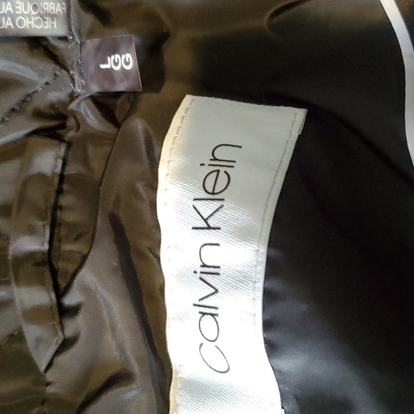 Calvin Klein midweight diamond quilted jacket w/ removable hood black size L EUC - Picture 10 of 10